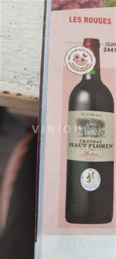 Bordeaux Blaye-Côtes-de-Bordeaux Château Haut Florin 2021