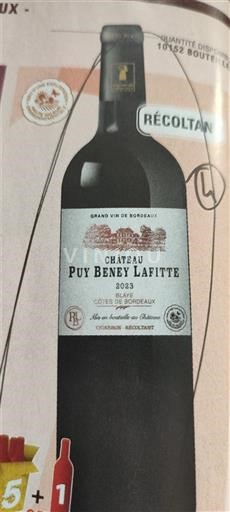 Bordeaux Côtes-de-Bordeaux Château Puy Beney Lafitte 2023