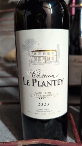 Bordeaux Castillon-côtes-de-bordeaux Château Le Plantey 2023