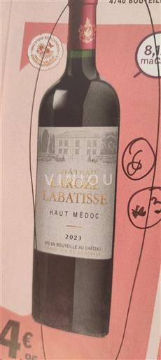 Vin Rouge sec Château Laroze Labatisse 2023 France Bordeaux Haut-Médoc AOC