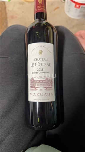 Bordeaux Margaux Château Le Coteau Gravelines 2018