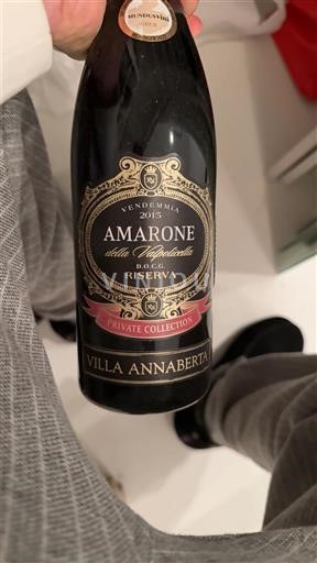 Vénétie Amarone della Valpolicella Villa Annaberta Private Collection 2015