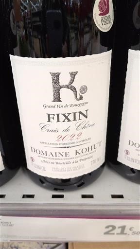 Borgogna Fixin Domaine Kohut Croix de Chêne 2022