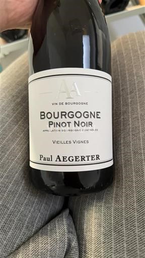 Vin Rouge sec Vieilles Vignes Paul Aegerter 2023 France Bourgogne AOC