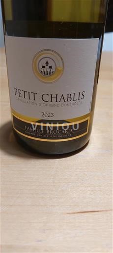 Burgundy Petit Chablis Famille Brocard 2023
