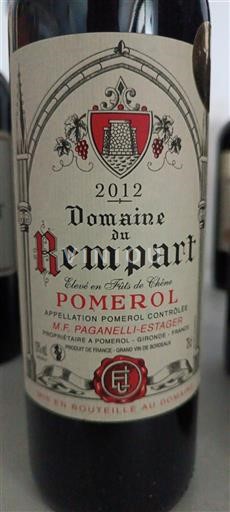 Bordeaux Pomerol Domaine Rempart 2012