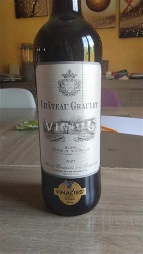 Vin Rouge sec Château Graulet 2023 France Bordeaux Blaye-côtes-de-bordeaux AOC