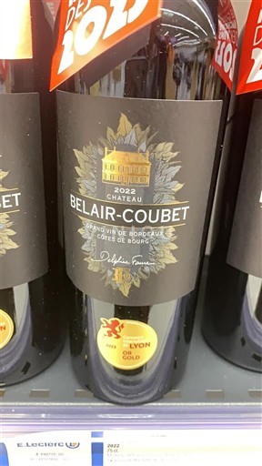 Bordeaux Côtes de Bourg Château Belair-Coubet 2022