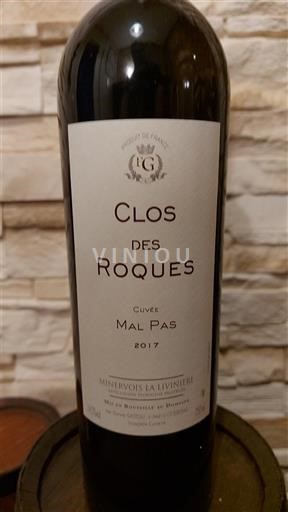 Languedoc Minervois-la-Livinière Clos des Roques Mal Pas 2017