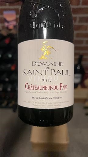 Rhône Valley Châteauneuf-du-Pape Domaine Saint Paul 2017