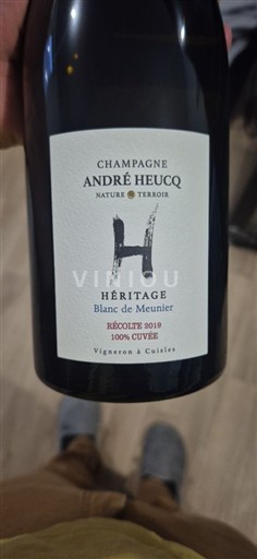 Champaña Champán André Heucq Héritage Blanc de Meunier 2019