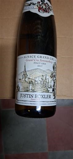 Alsasko Alsasko Grand Cru Grand Cru Justin Boxler Grand Cru Sommerberg Pinot Gris 2017