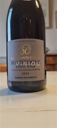 Vin Rouge sec Passion de Famille Sangouard-Chéné 2024 France Bourgogne AOC