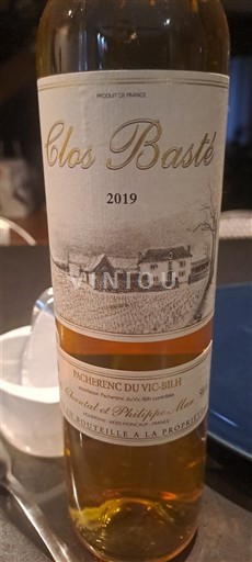Lounais-Ranska Pacherenc-du-vic-bilh Clos Basté 2019
