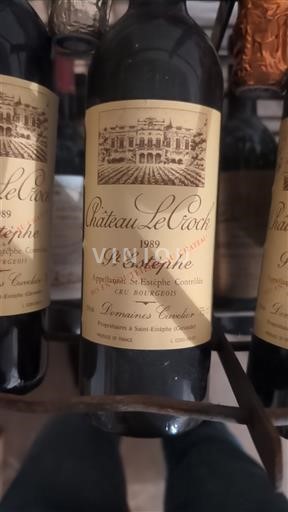 Bordeaux Saint-Estèphe Cru Bourgeois Château Le Crock 1989