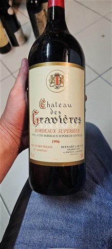Bordeaux Bordeaux Supérieur Château Des Gravières 1996