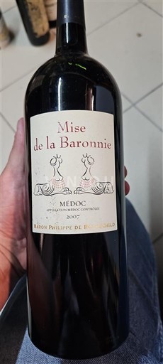 Bordeaux Médoc Baron Philippe de Rothschild Mise de la Baronnerie 2007