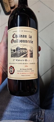 Bordeaux Côtes de Blaye Château La Guilvonnerie 1996
