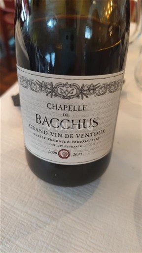 Vallée du Rhône Ventoux Chapelle de Bacchus 2020