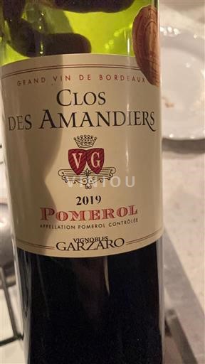 Burdeos Pomerol Vignobles Garzaro Clos des Amandiers 2019