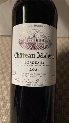 Bordeaux Château Malène 2021