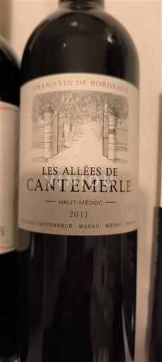Bordeaux Haut-Médoc Cantemerle Les Allées de Cantemerle 2011