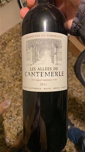 Bordeaux Haut-Médoc Cantemerle Les Allées de Cantemerle 2011