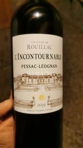 Vin Rouge sec L'Incontournable Château Rouillac 2019 France Bordeaux Pessac-Léognan AOC