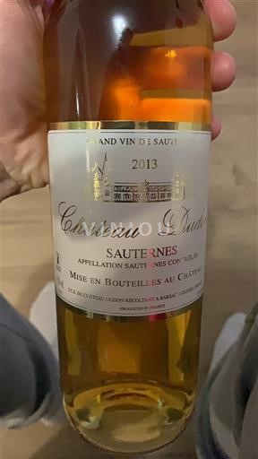 Bordeaux Sauternes Château Dudon 2013