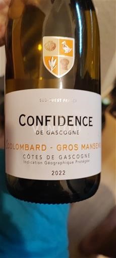 Sudoeste Côtes de Gascogne Confidence de Gascogne 2022