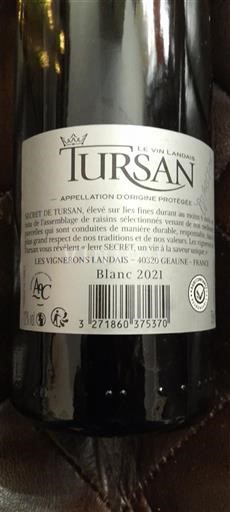 Sudoeste Tursan Les Vignerons Landais Secret de Tursan 2021