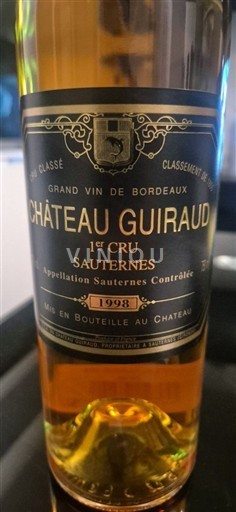 Bordeaux Sauternes Premier Cru Château Guiraud 1998