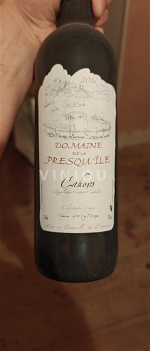 Sud-Ouest Cahors Domaine La Presqu'île 2016
