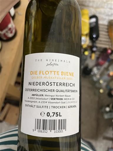 Hạ Áo Không được chỉ định Weingut Norbert Bauer Die Flotte Biene 2021