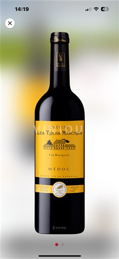 Bordeaux Médoc Cru Bourgeois Château Les Trois Manoirs 2019