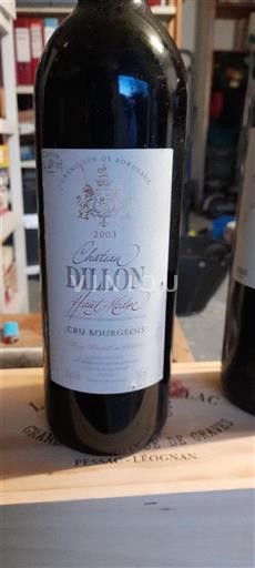 Bordeaux Haut-Médoc Cru Bourgeois Château Dillon 2003
