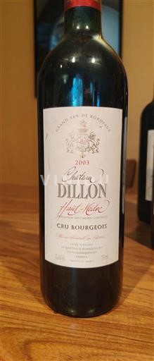 Bordeaux Haut-Médoc Cru Bourgeois Château Dillon 2003