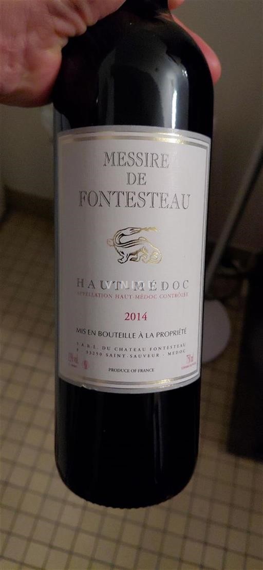 Bordeaux Haut-Médoc Château Fontesteau Messire de Fontesteau 2014