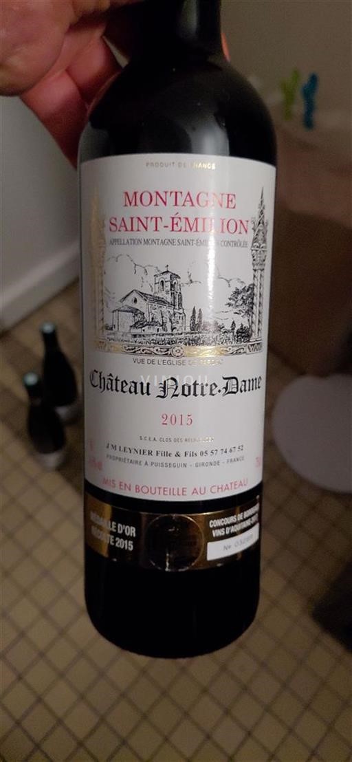 Bordeaux Montagne-Saint-Émilion Château Notre-Dame 2015