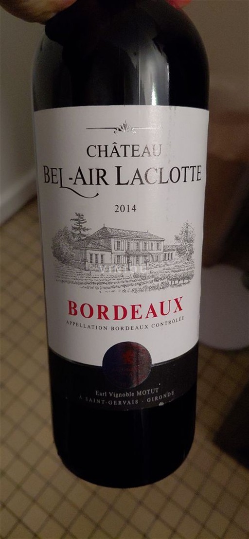 Bordeaux Château Belair Laclotte 2014