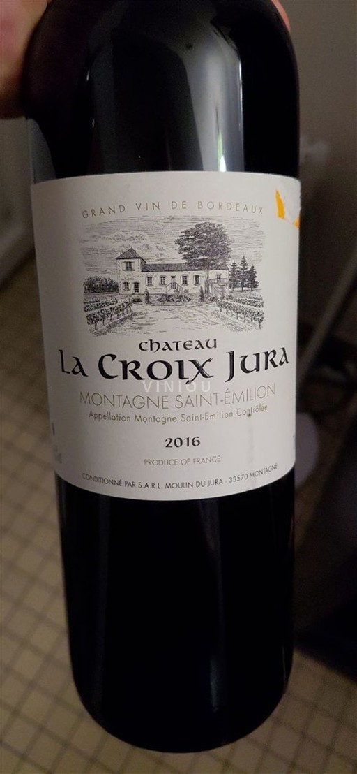 Bordeaux Montagne-saint-émilion Château La Croix Jura 2016
