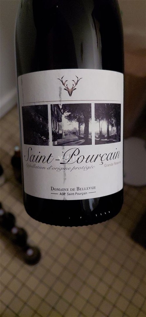 Vale do Loire Saint-Pourçain Domaine Bellevue Grande Réserve Não Sazonado