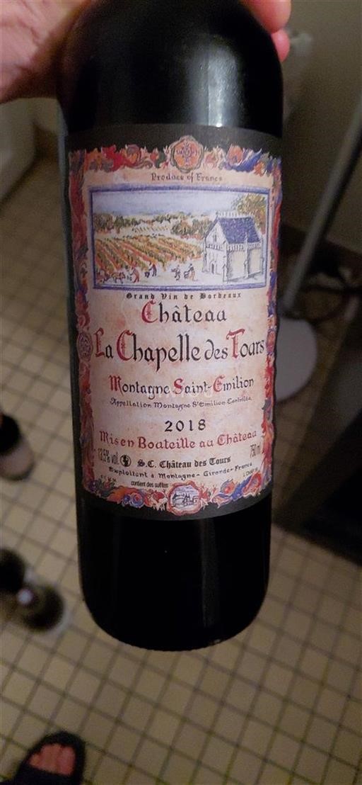 Bordeaux Montagne-saint-émilion Château La Chapelle des Tours 2018