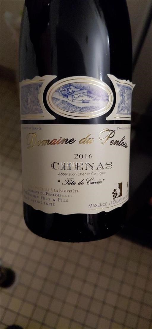 Beaujolais Chénas Domaine Penlois Tête de 2016