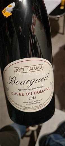 Thung lũng sông Loire Bourgueil Joël Taluau du Domaine 2015