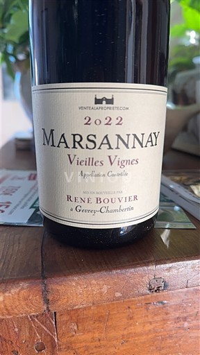 Burgundy Marsannay René Bouvier Vieilles vignes 2022