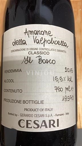 Wines of Veneto Unspecified Cesari Il Bosco 2015