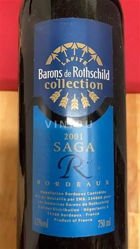 Bordeaux Barons de Rothschild (Lafite) Saga 2001