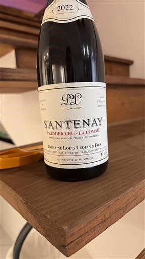 Burgundy Santenay Premier Cru Domaine Louis Lequin & Fils La Comme 2022