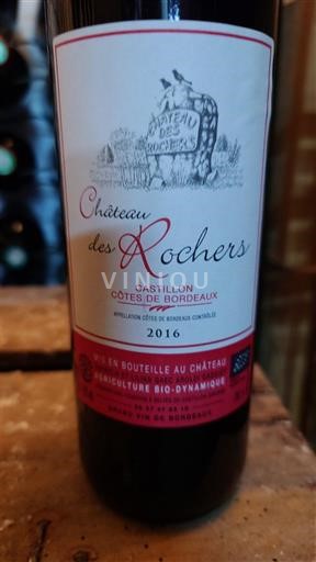 Bordeaux Castillon-côtes-de-bordeaux Château Des Rochers 2016